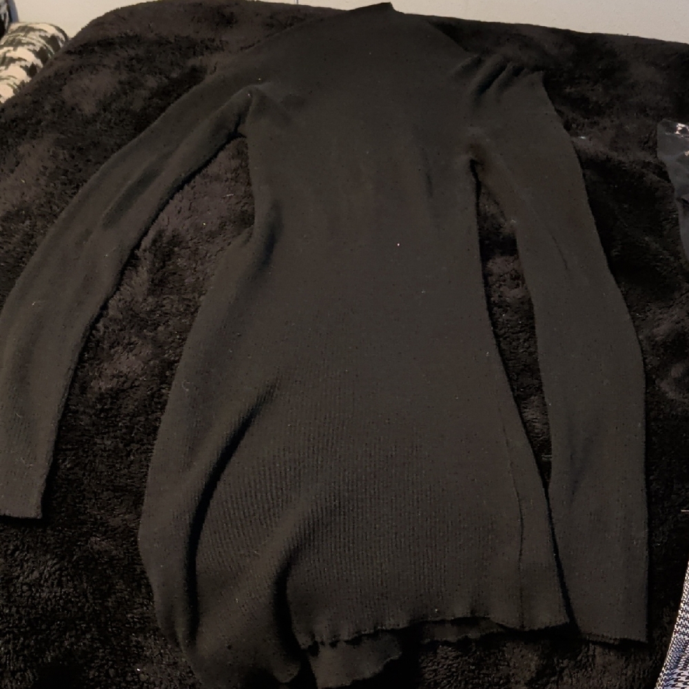 Source Unknown Black Asymmetrical Dress